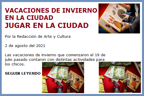 VACIONES DE INVIERNO 2021